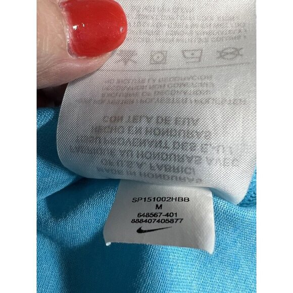 Nike Dri-Fit Womens Racerback Tank Top~Size M~Sky Blue Athletic Workout Tee - Picture 9 of 9